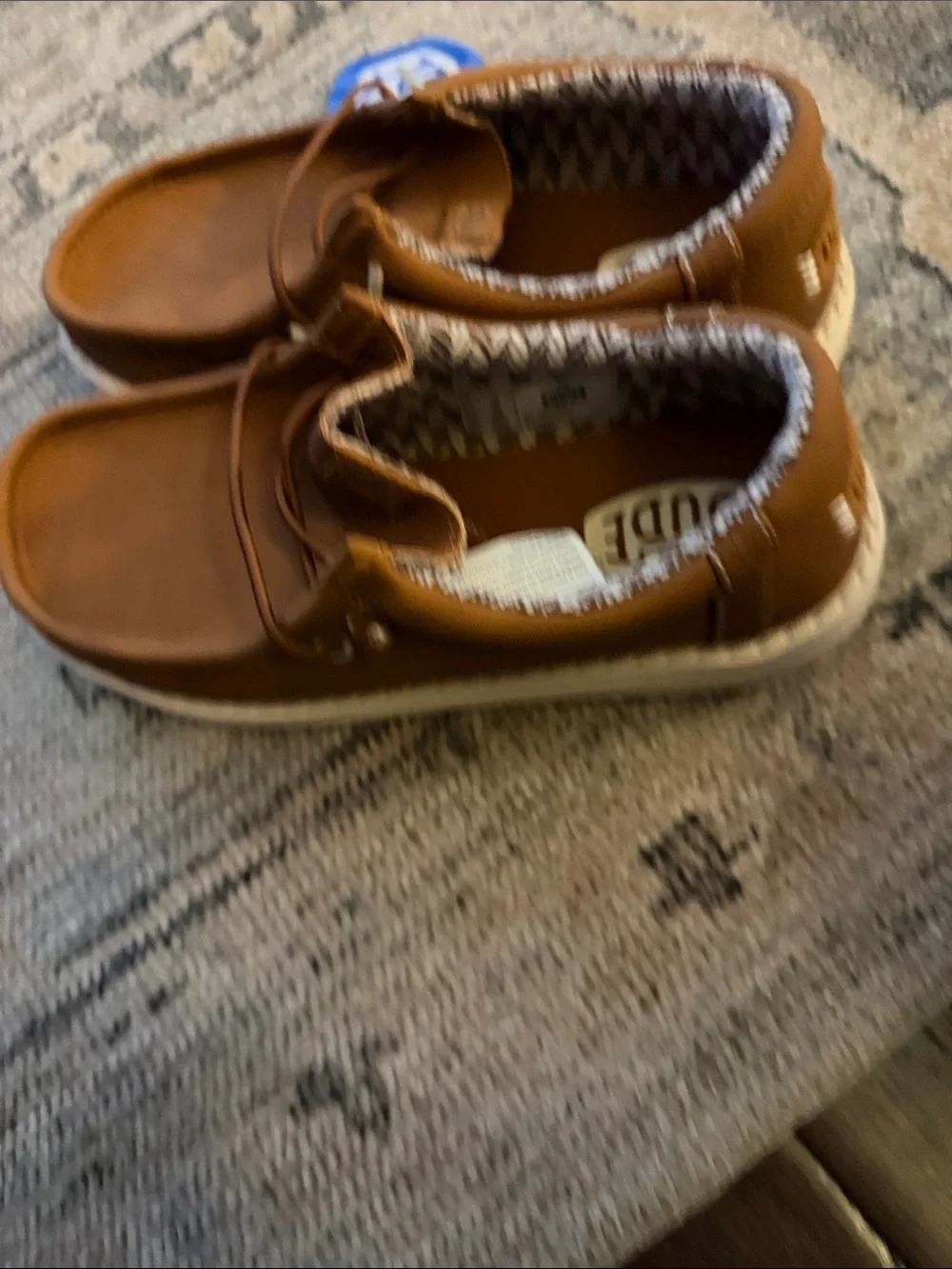 Hey Dude Kids Tan Slip-On Moccasin Sneakers - Picture 2 of 3